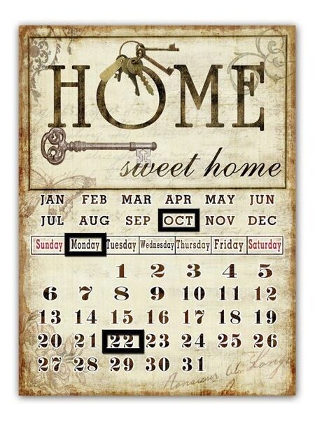 METALNI ZIDNI KALENDAR 0104153